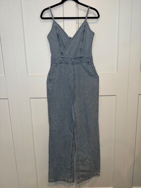 GB Brand Light Blue Denim Jumpsuit Romper